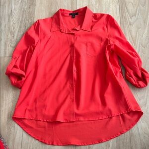 Mine Bright Red Button-Down Shirt